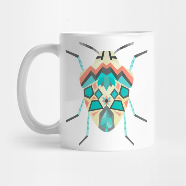 Geometric Tropical Beetle Bug in Digital by narwhalwall